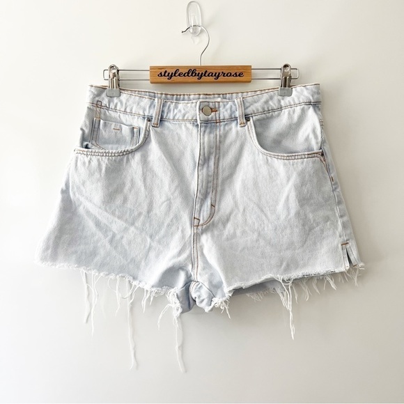 Zara High Rise Cutoff Denim Shorts - Picture 5 of 14